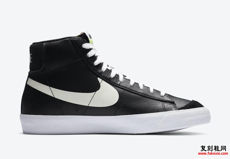 Nike Blazer Mid Black White Volt DA4651-001发售日期信息