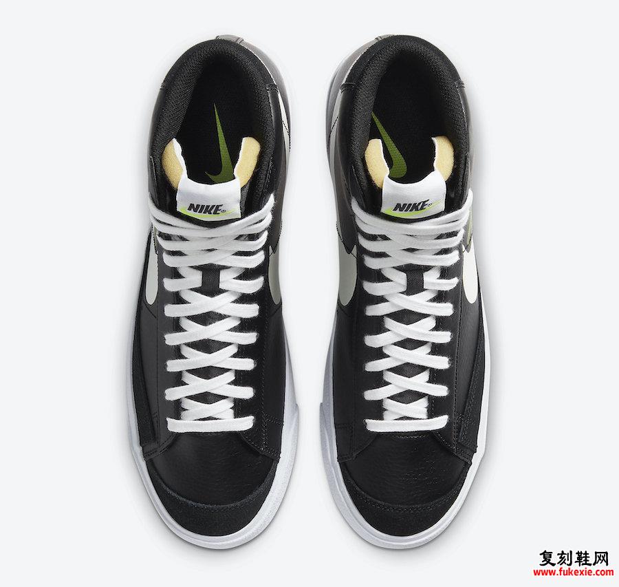 Nike Blazer Mid Black White Volt DA4651-001发售日期信息