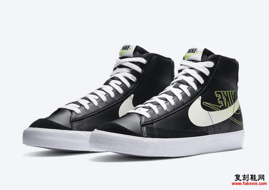 Nike Blazer Mid Black White Volt DA4651-001发售日期信息