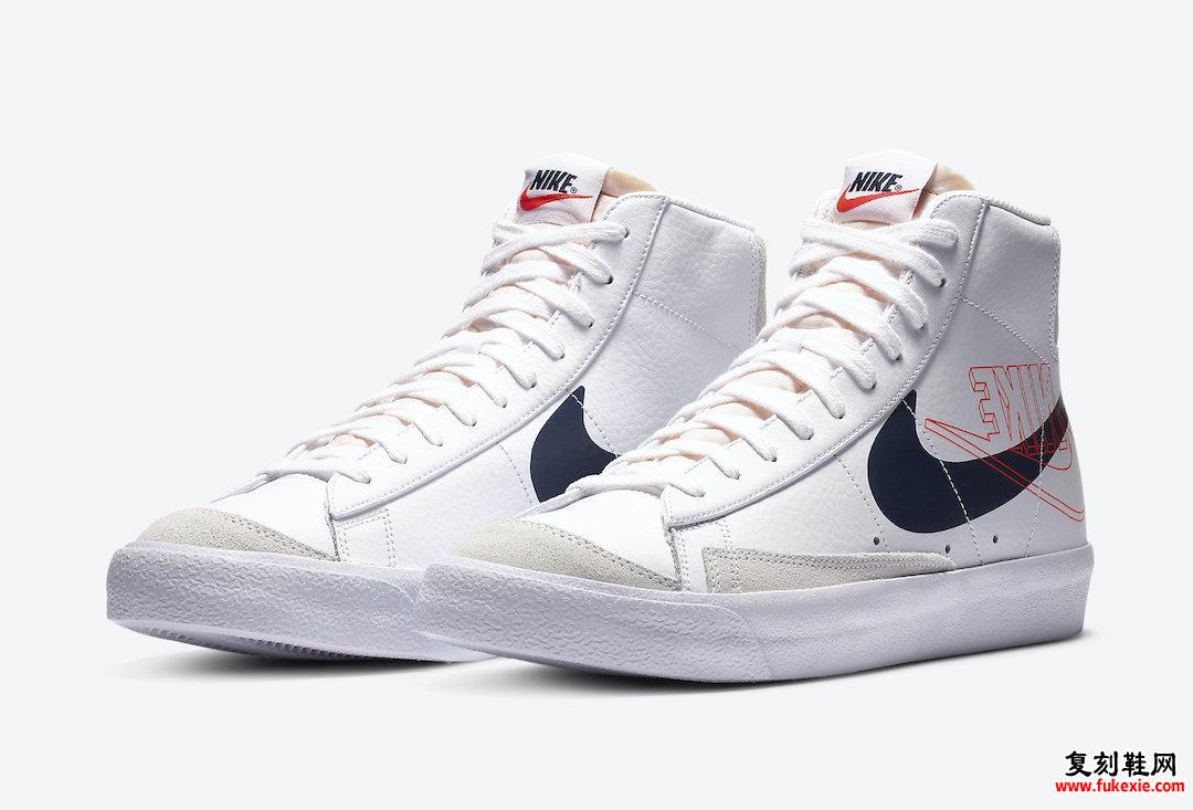 Nike Blazer Mid Reverse标志白色DA4651-100发售日期信息