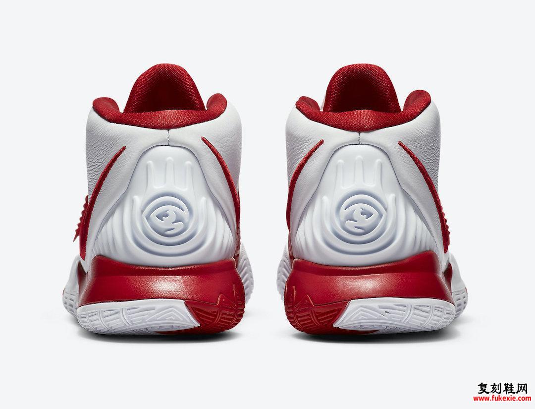 Nike Kyrie 6 White University Red CZ4938-100发售日期