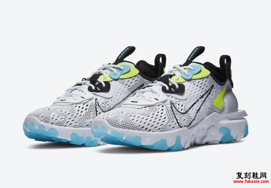 Nike React Vision Worldwide白色Volt Blue Fury CT2927-100发售日期信息