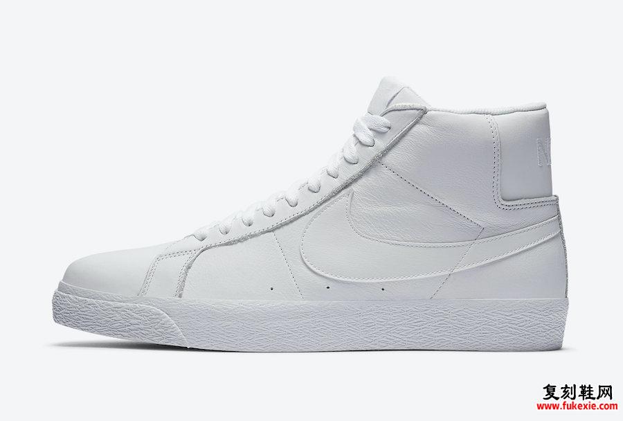 Nike SB Zoom Blazer Mid Triple White 864349-105发售日期信息