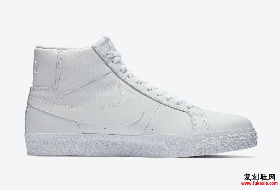 Nike SB Zoom Blazer Mid Triple White 864349-105发售日期信息