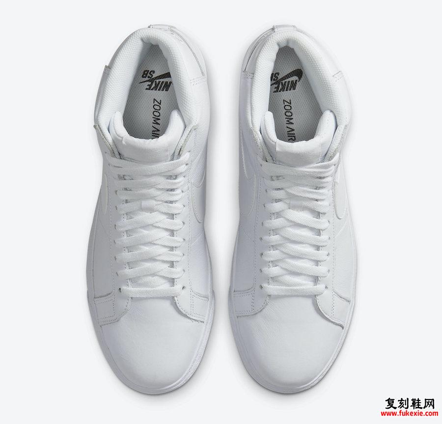 Nike SB Zoom Blazer Mid Triple White 864349-105发售日期信息