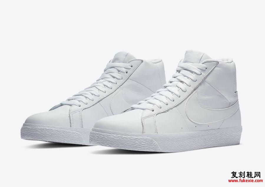 Nike SB Zoom Blazer Mid Triple White 864349-105发售日期信息