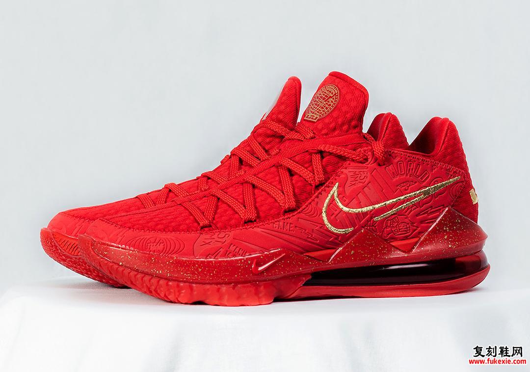 Titan Nike LeBron 17 Low Red CD5008-600发售日期