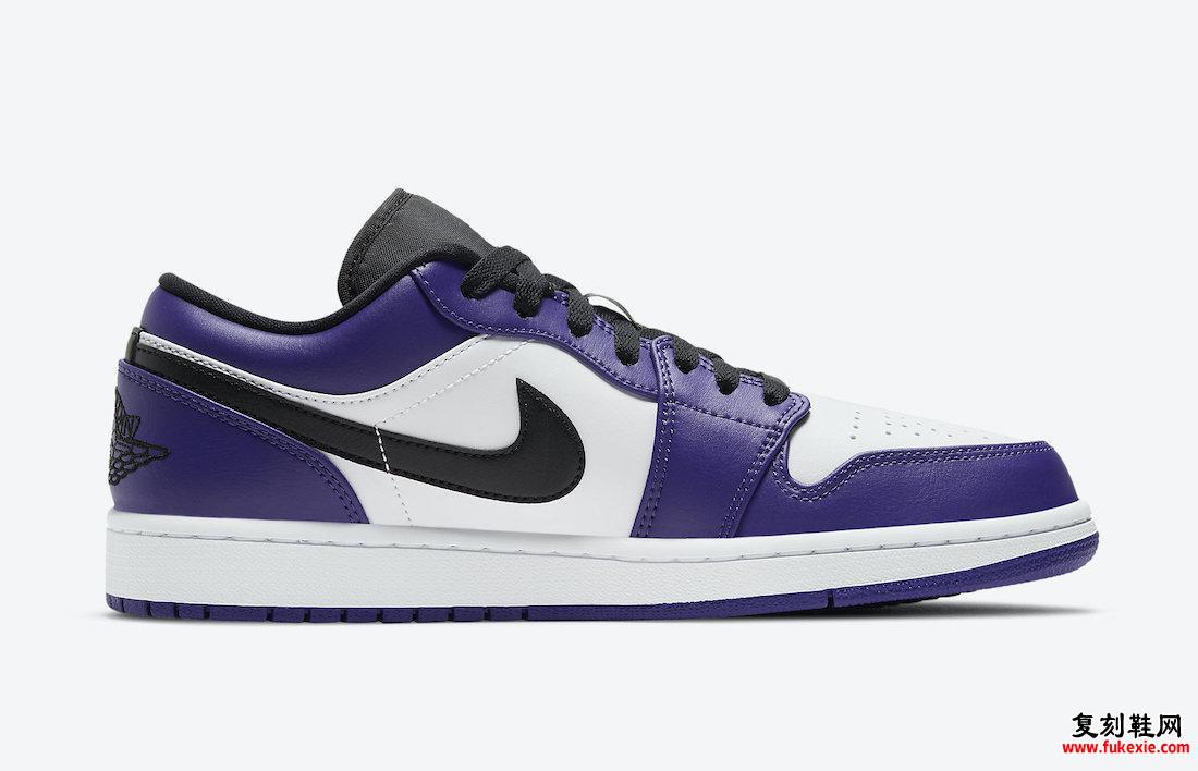 Air Jordan 1 Low Court Purple 553558-500发售日期