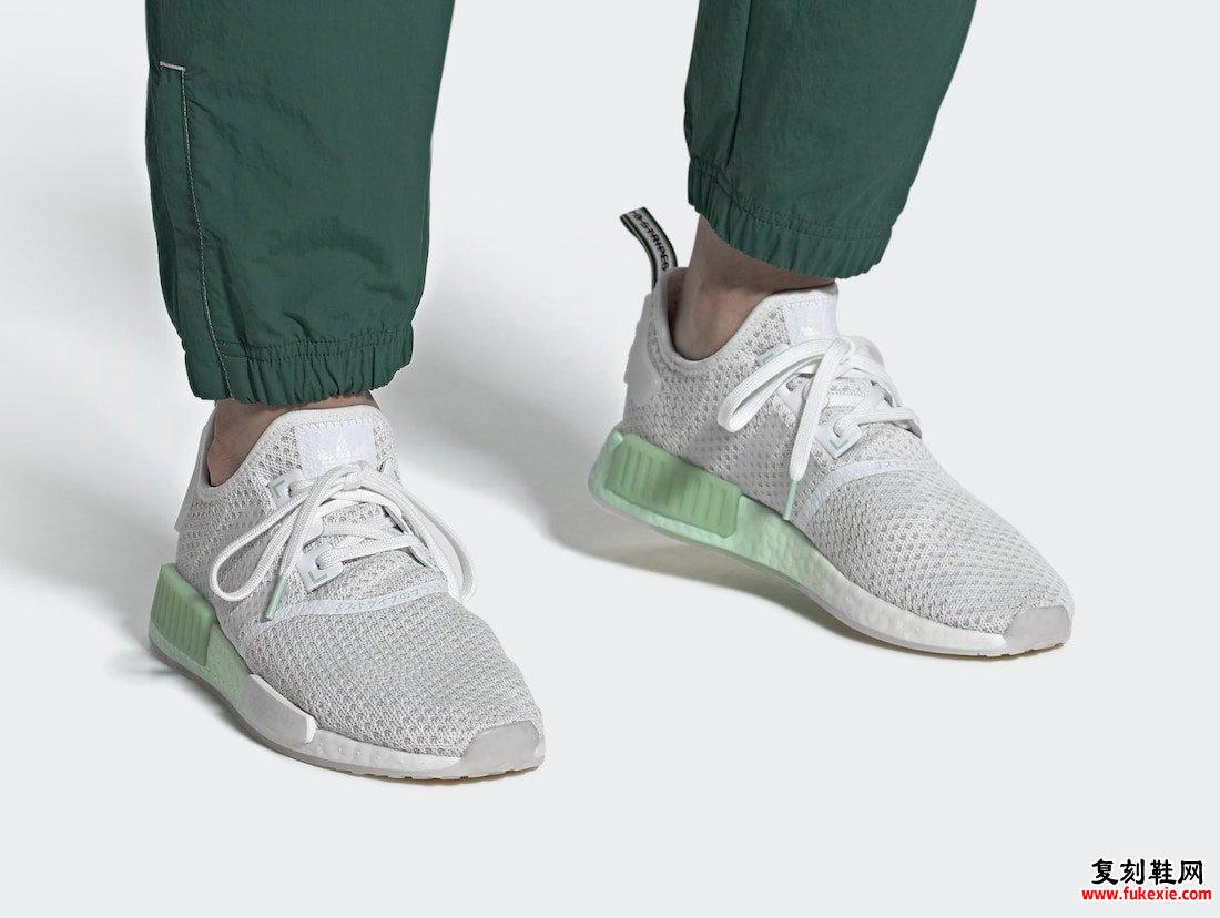 adidas NMD R1 Cloud White Blush Green FV1737发售日期