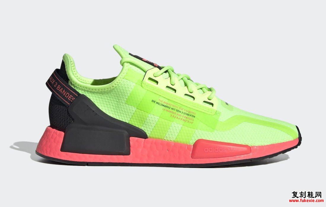 adidas NMD R1 V2 Signal Green Pink FY5920发售日期