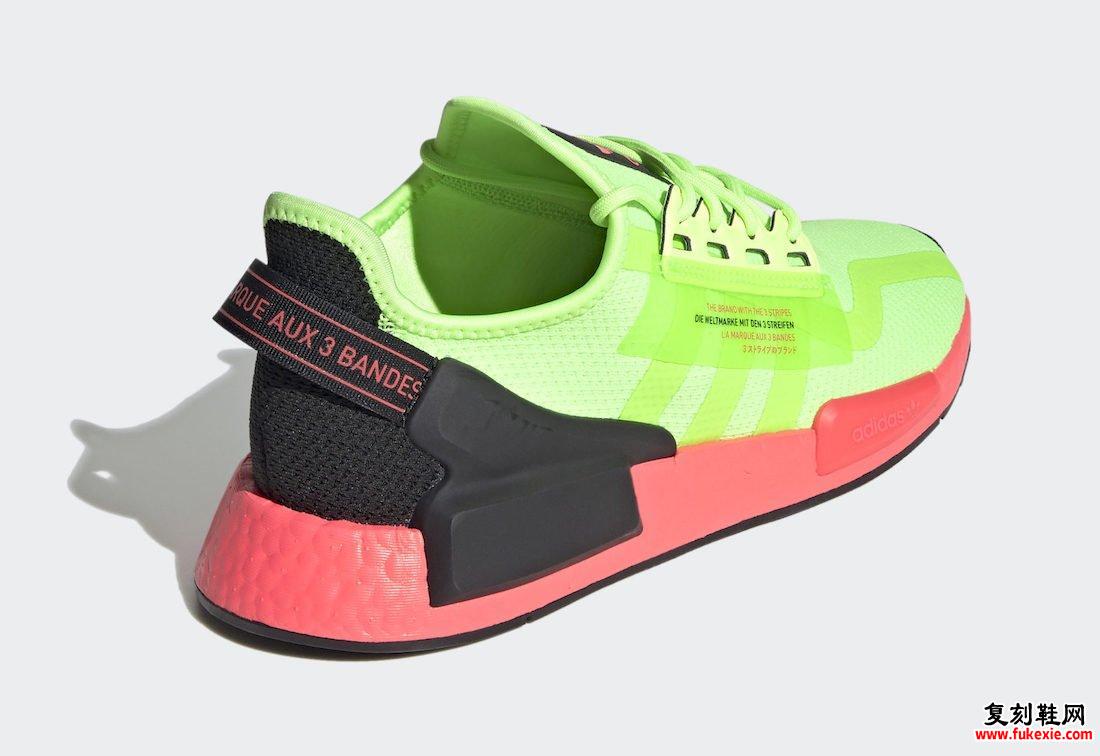 adidas NMD R1 V2 Signal Green Pink FY5920发售日期