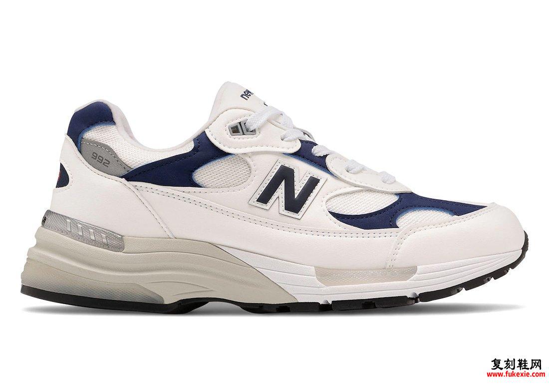 New Balance 992 White Navy发售日期信息