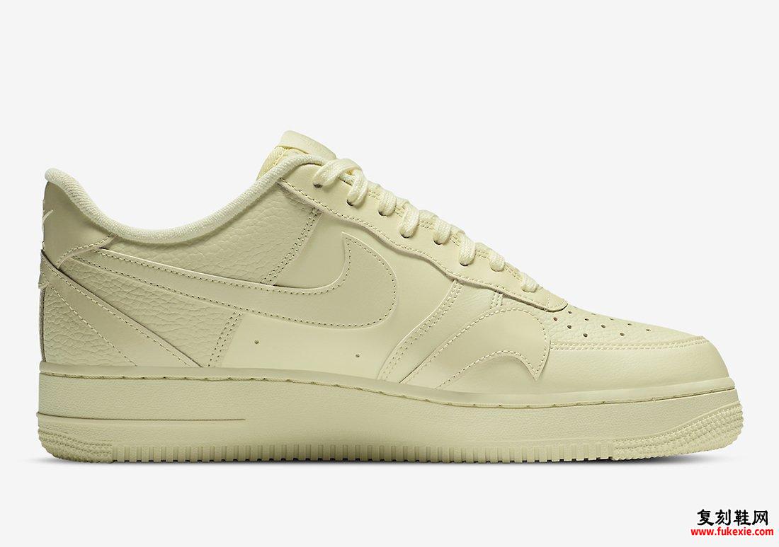 Nike Air Force 1 Misplaced Swoosh浅黄色CK7214-700发售日期