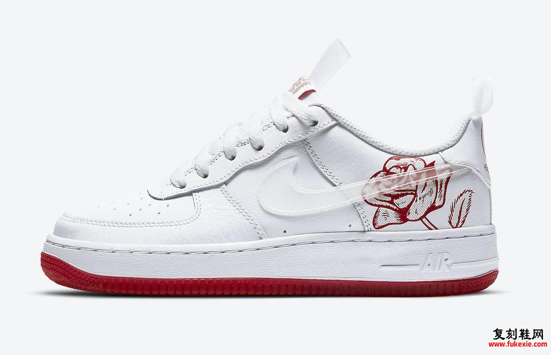 Nike Air Force 1 Rose White University Red CN8534-100发售日期信息