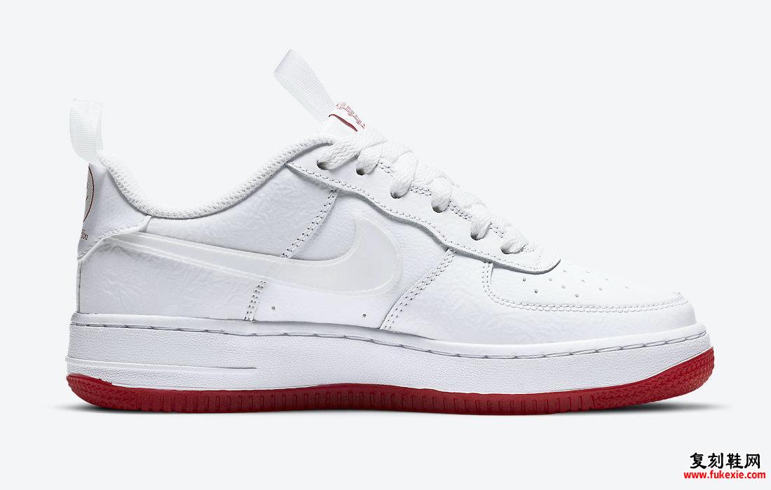 Nike Air Force 1 Rose White University Red CN8534-100发售日期信息