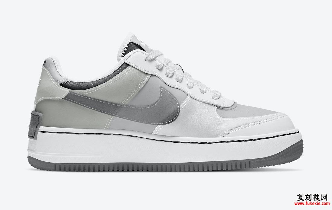 Nike Air Force 1 Shadow Particle Gray CK6561-100发售日期