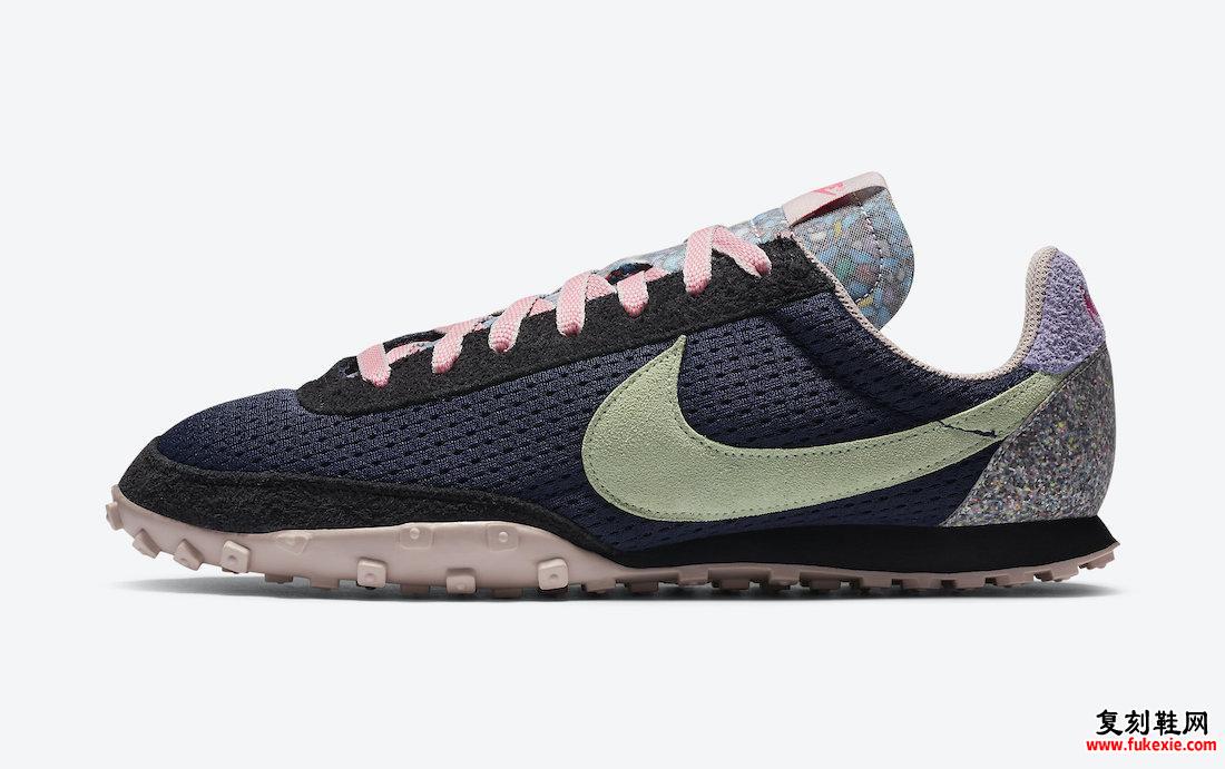 Nike Waffle Racer Midnight Navy Vapor Green黑色DA4656-400发售日期