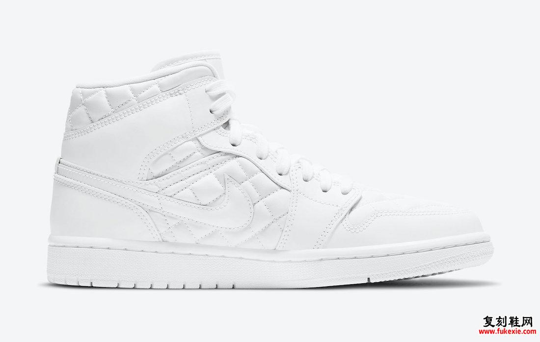 Air Jordan 1 Mid White lt缝DB6078-100发售日期