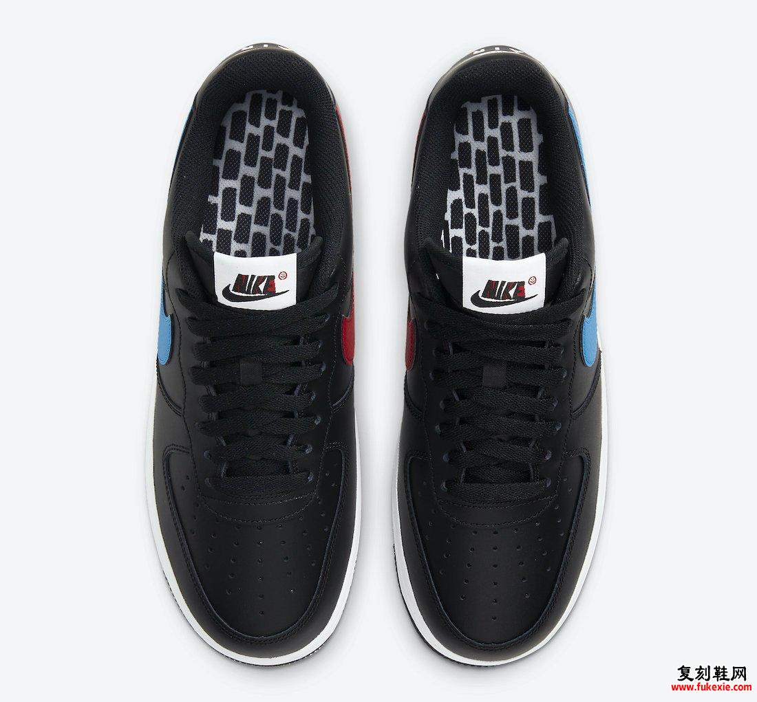 Nike Air Force 1 Black University Red Photo Blue CT2816-001发布日期信息