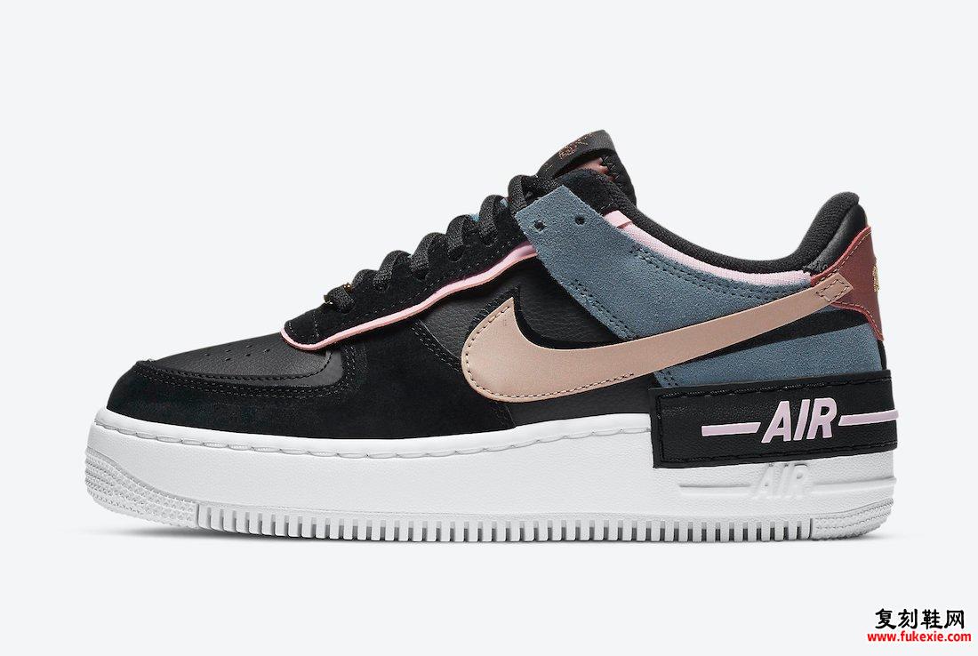 Nike Air Force 1 Shadow Black Light Arctic Pink CU5315-001发售日期