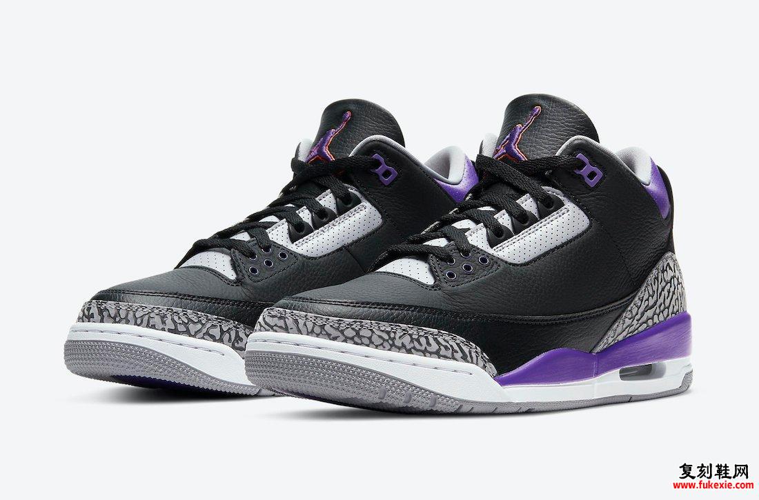 Air Jordan 3 Black Court紫色CT8532-050