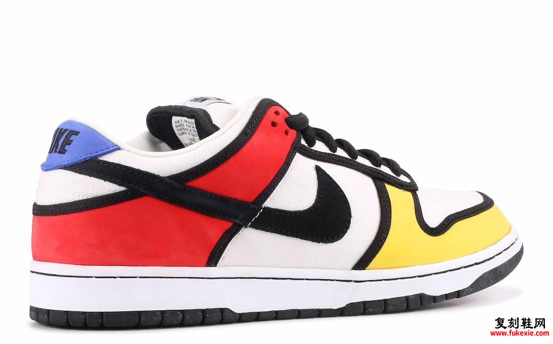 Nike SB Dunk Low Piet Mondrian 304292-702 2008发售日期