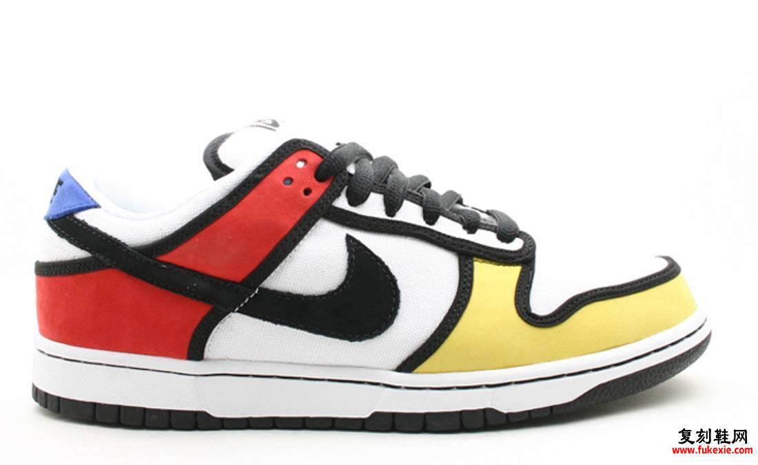 Nike SB Dunk Low Piet Mondrian 304292-702 2008发售日期