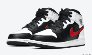 Air Jordan 1 Mid GS Black White Red 554725-075发售日期