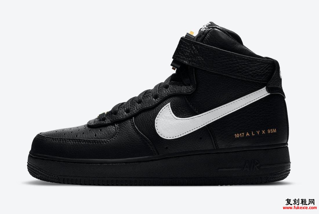 Alyx Nike Air Force 1 High Black White CQ4018-002发售日期