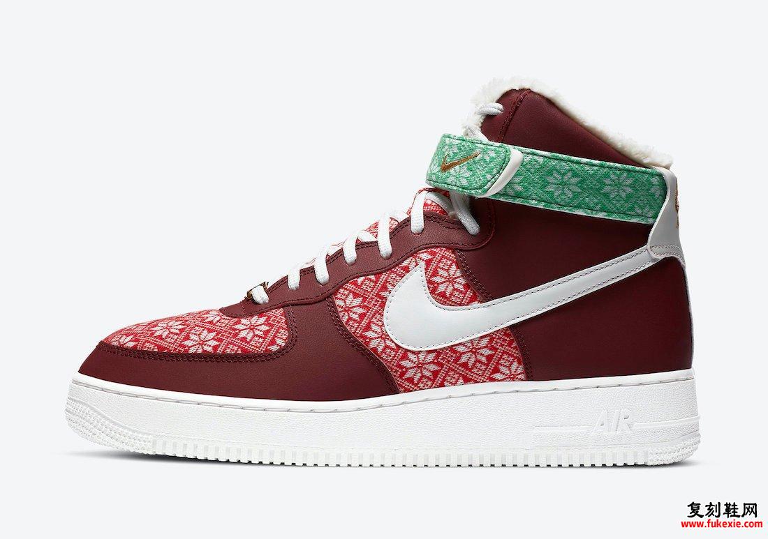 Nike Air Force 1 High Christmas DC1620-600发售日期