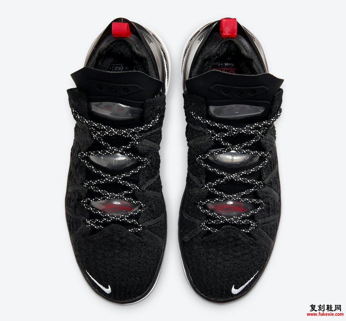 Nike LeBron 18 Black University Red White CQ9283-001发售日期信息