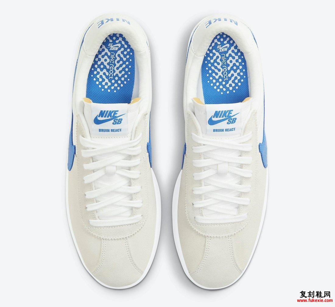 Nike SB Bruin React灰色蓝色白色CJ1661-100发售日期