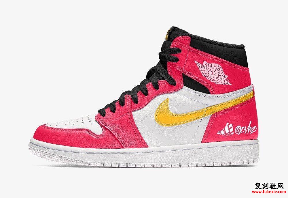 Air Jordan 1 Light Fusion红色白色激光橙色黑色555088-603发售日期