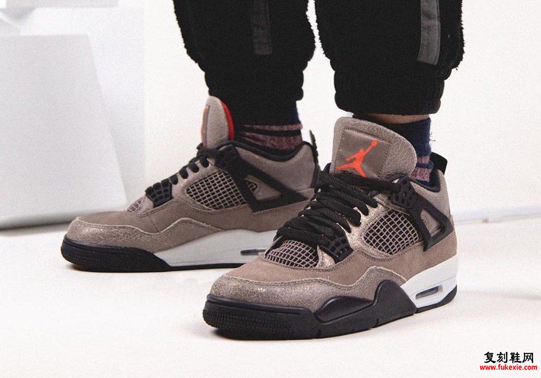 Air Jordan 4 Taupe Haze DB0732-200在脚上