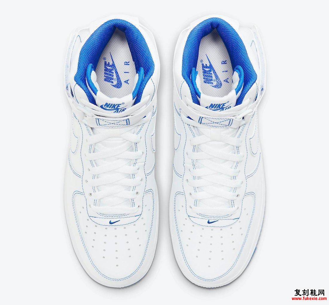 Nike Air Force 1 High White Royal Blue CV1753-101发售日期