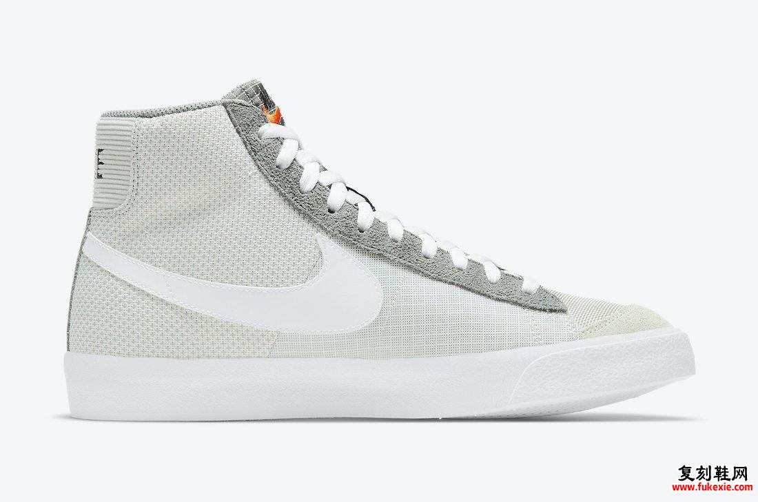 Nike Blazer Mid 77补丁烟灰色白色颗粒灰色DD1162-001发售日期信息