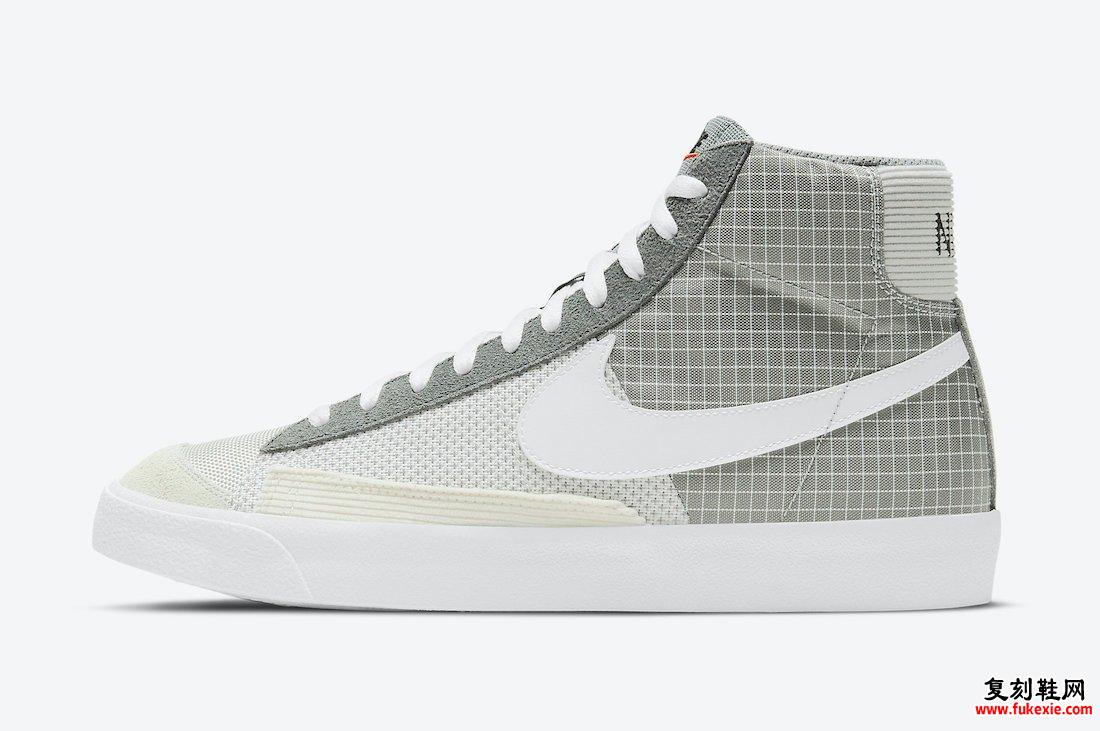 Nike Blazer Mid 77补丁烟灰色白色颗粒灰色DD1162-001发售日期信息