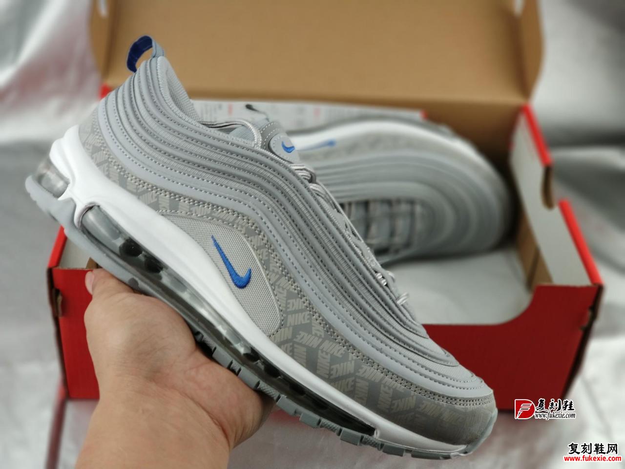 NIKE AIR MAX 97子弹 “灰夜光"复古全掌气垫跑步鞋 