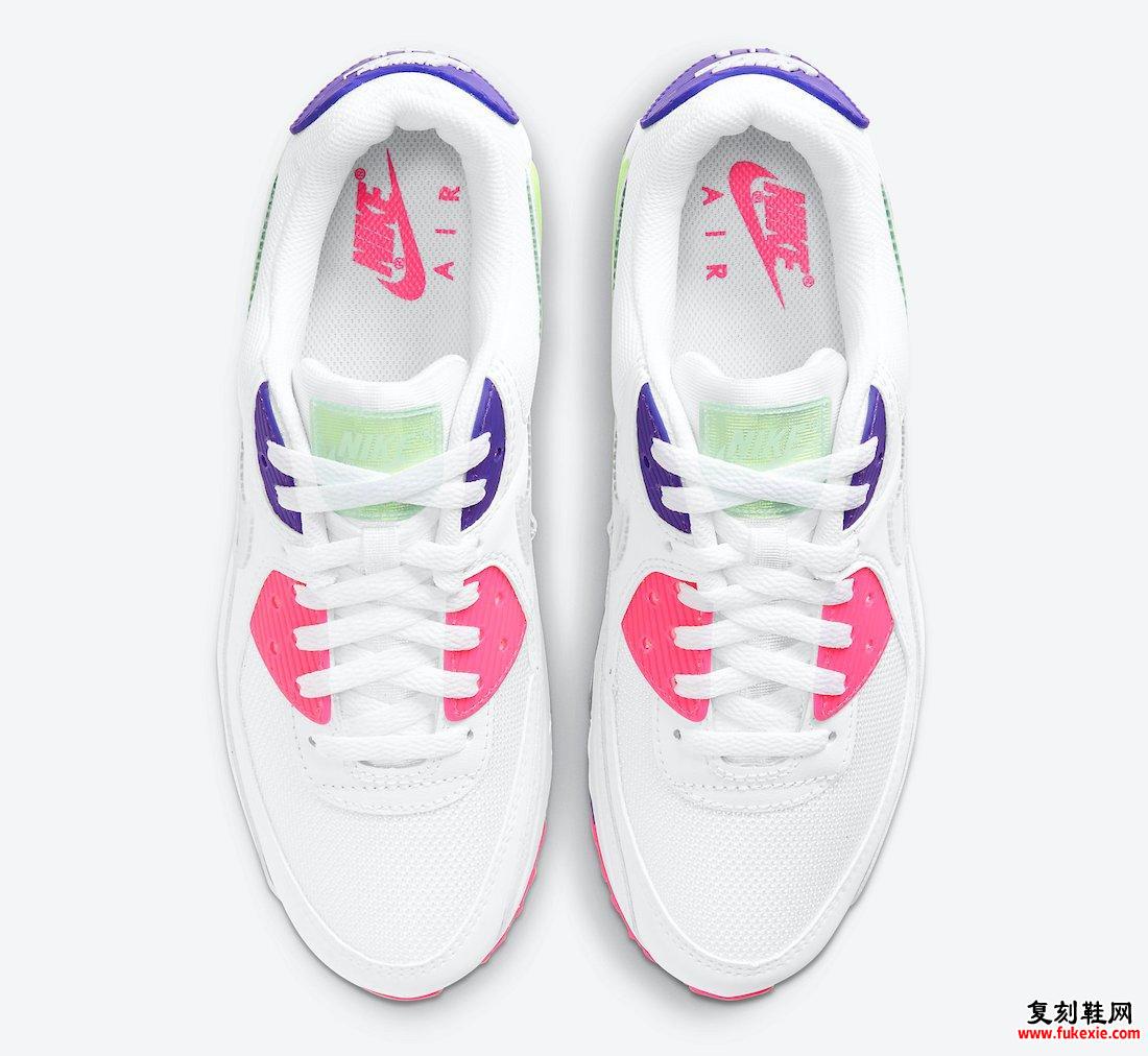 Nike Air Max 90 Green Pink Purple DH0250-100发售日期