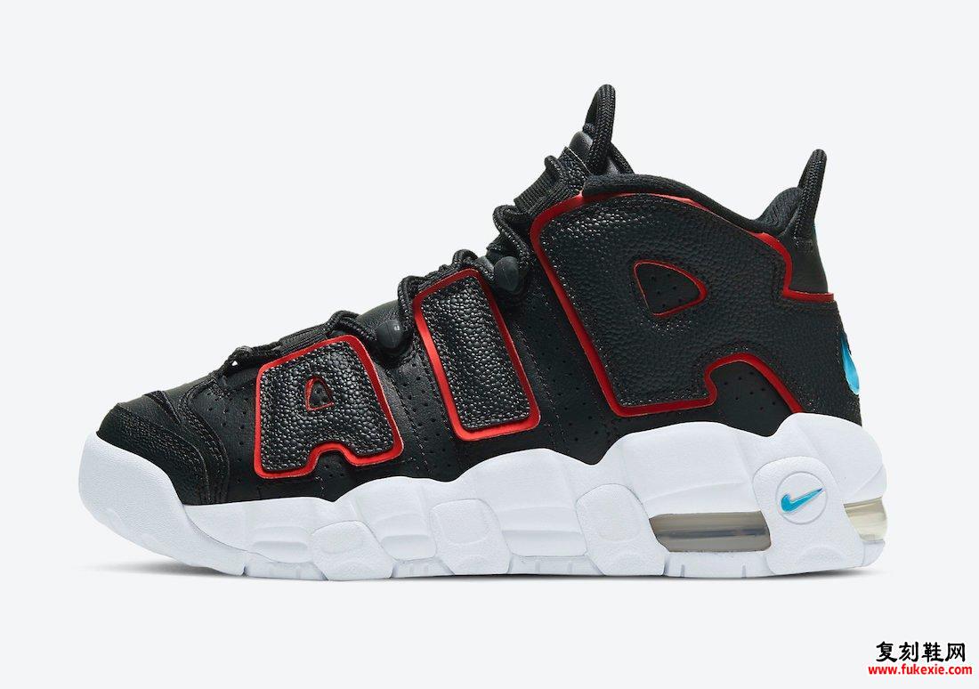 Nike Air More Uptempo GS黑色白色红色DJ4610-001发售日期