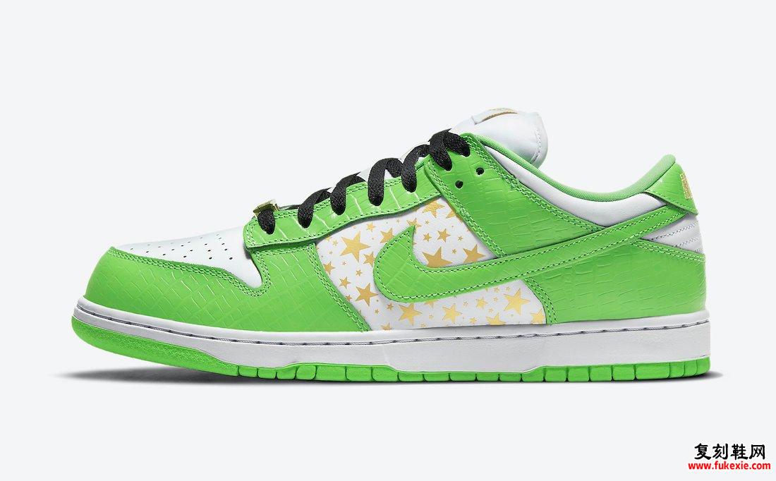 Supreme Nike SB Dunk Low Mean Green DH3228-101发售信息价格