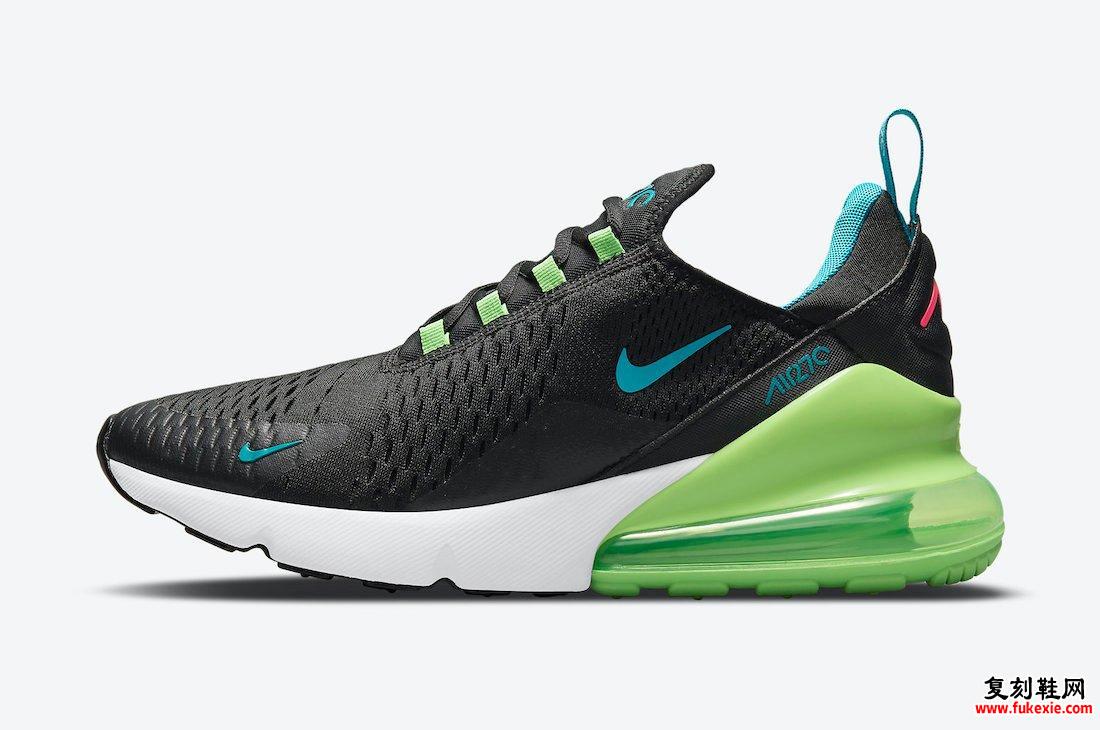 Nike Air Max 270 Black Neon Green Blue Pink DJ5136-001发售日期