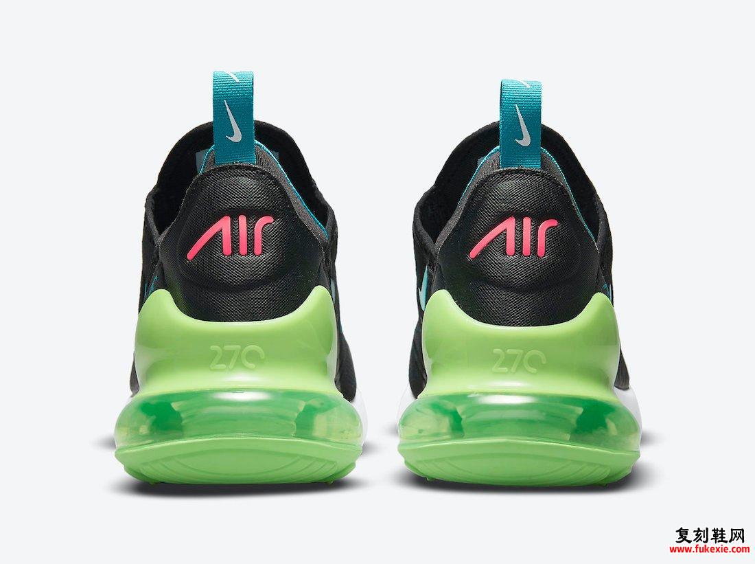 Nike Air Max 270 Black Neon Green Blue Pink DJ5136-001发售日期