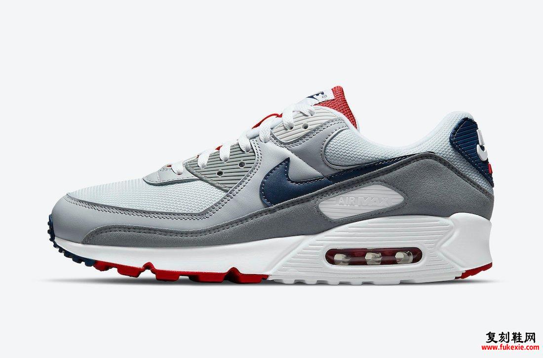 Nike Air Max 90 Pure Platinum Midnight Navy狼灰色CZ1846-001发售日期