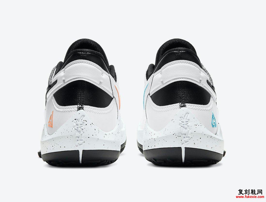 Nike Zoom Freak 2 White Black Bright Mango CK5424-101发售日期