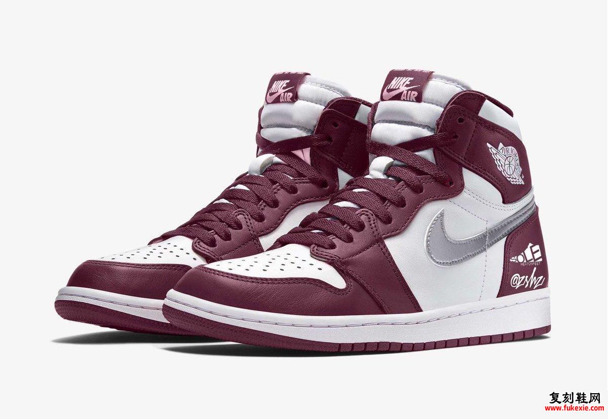 Air Jordan 1 White Bordeaux Metallic Silver 555088-611发售日期