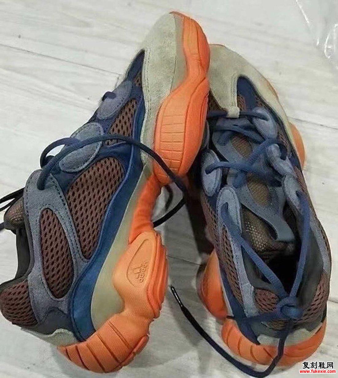 adidas Yeezy 500 Brown Blue Orange 2021发售日期