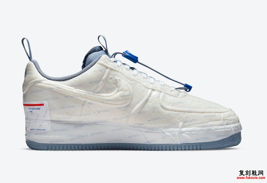 Nike Air Force 1 Experiment USPS White Ghost Ashen Slate Game Royal CZ1528-100发售日期