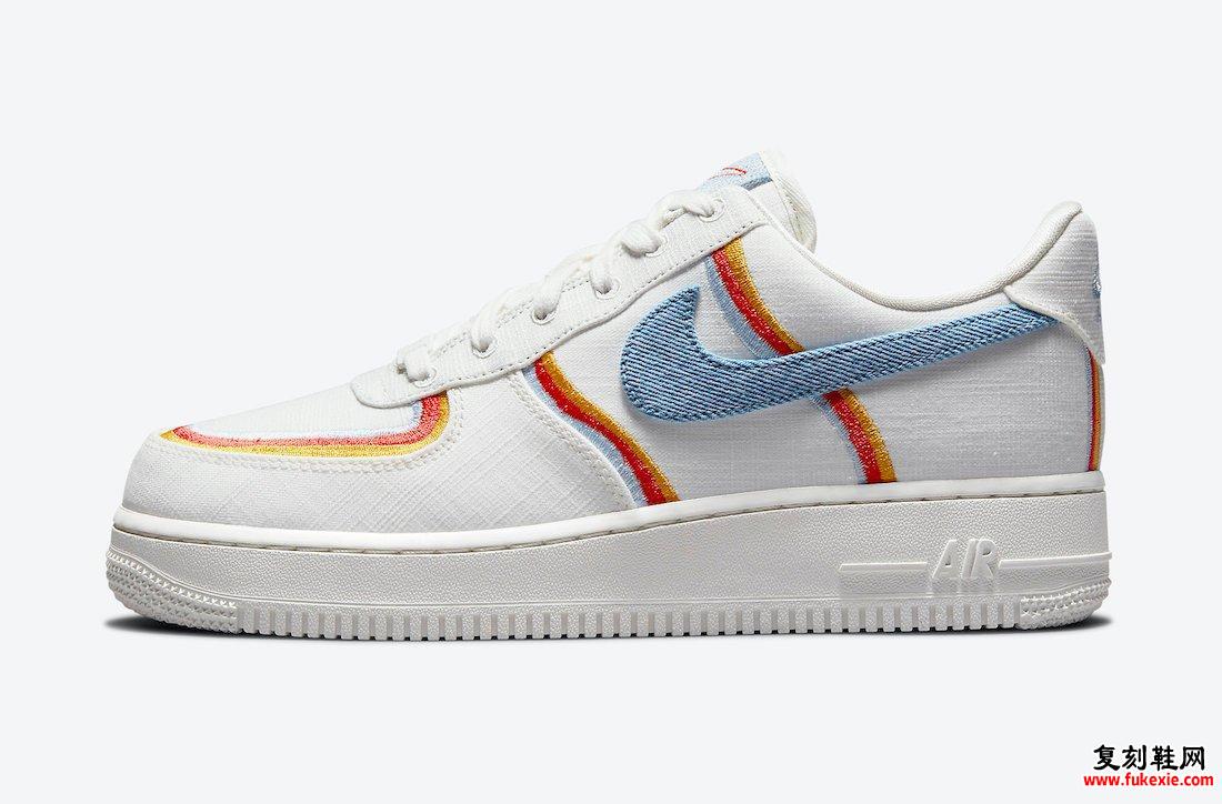 Nike Air Force 1 Low Sail Armory蓝色辣椒红DJ4655-133发售日期