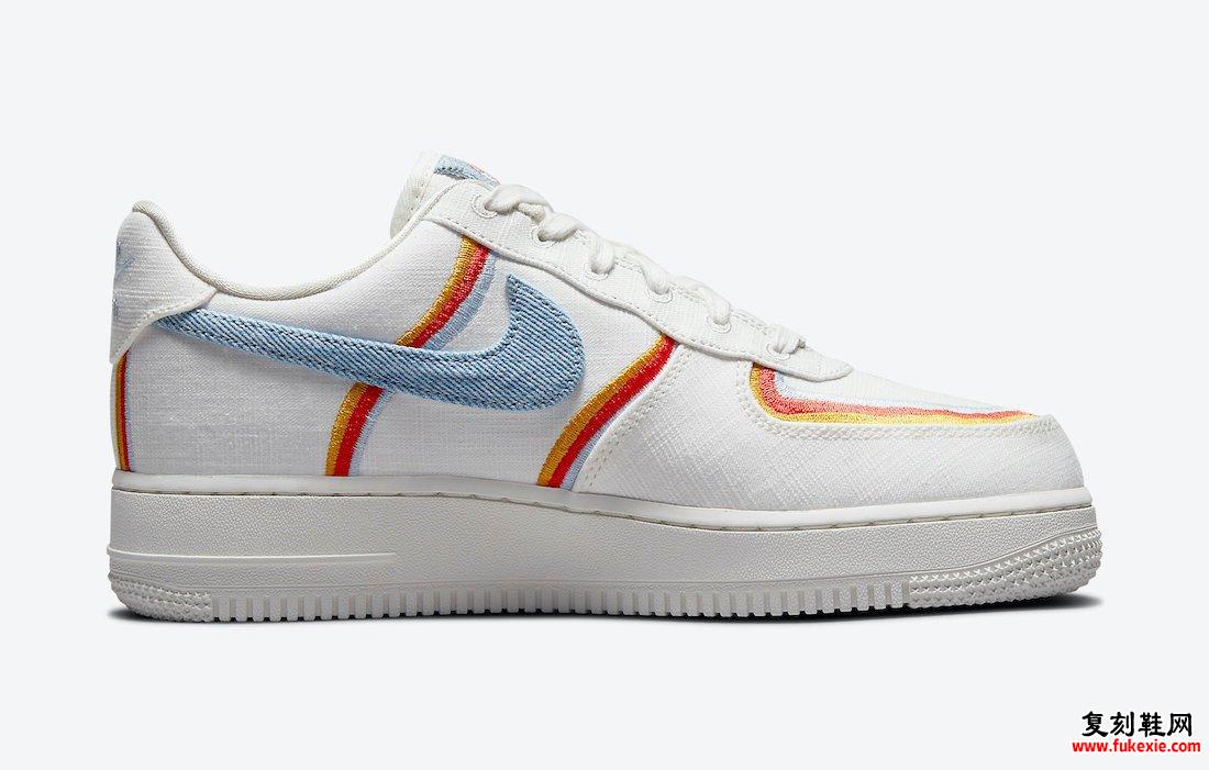 Nike Air Force 1 Low Sail Armory蓝色辣椒红DJ4655-133发售日期